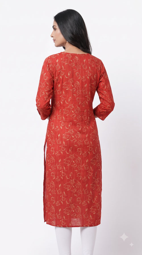 Cotton kurti, with pocket