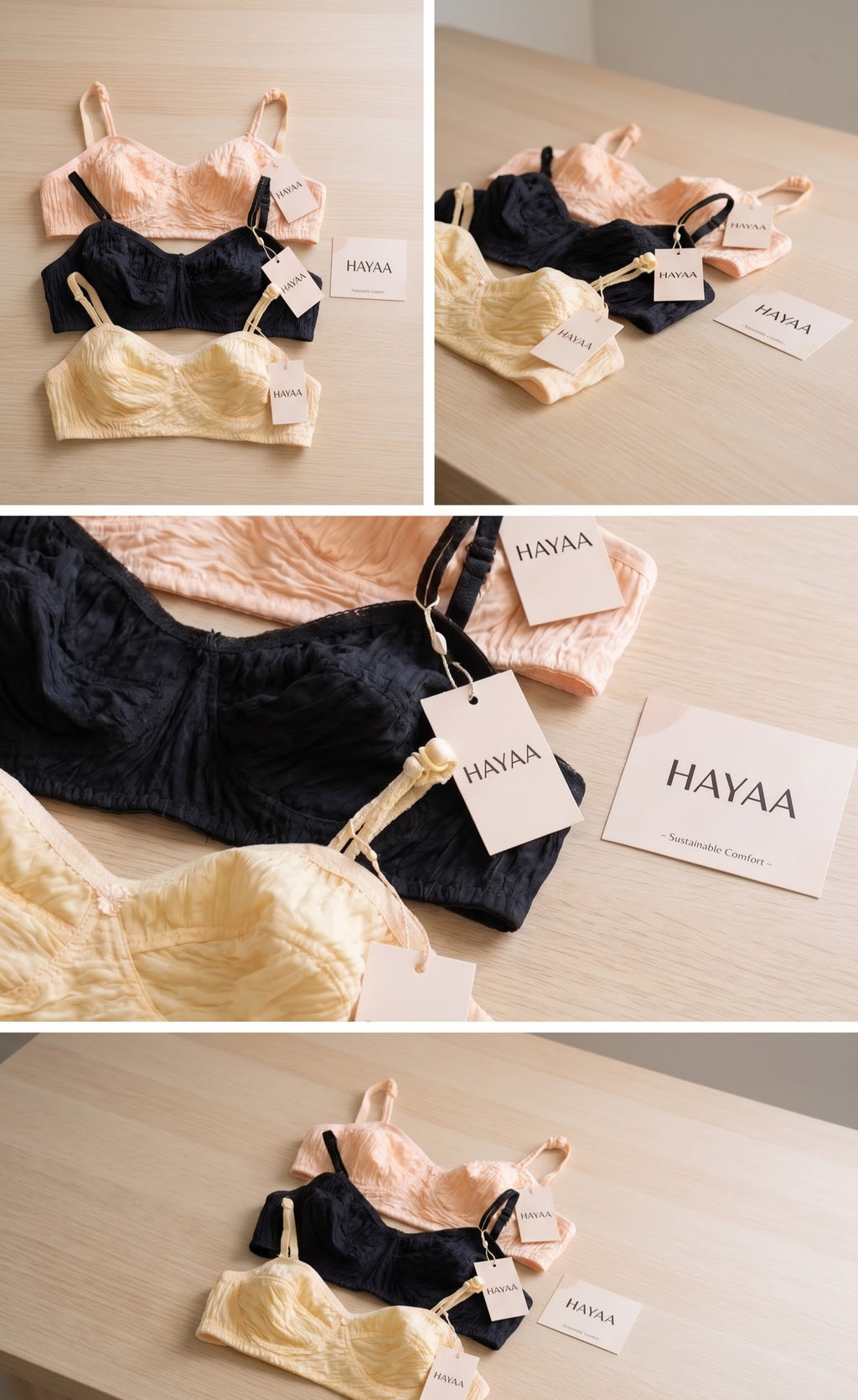 3-Pack Hosiery Bras