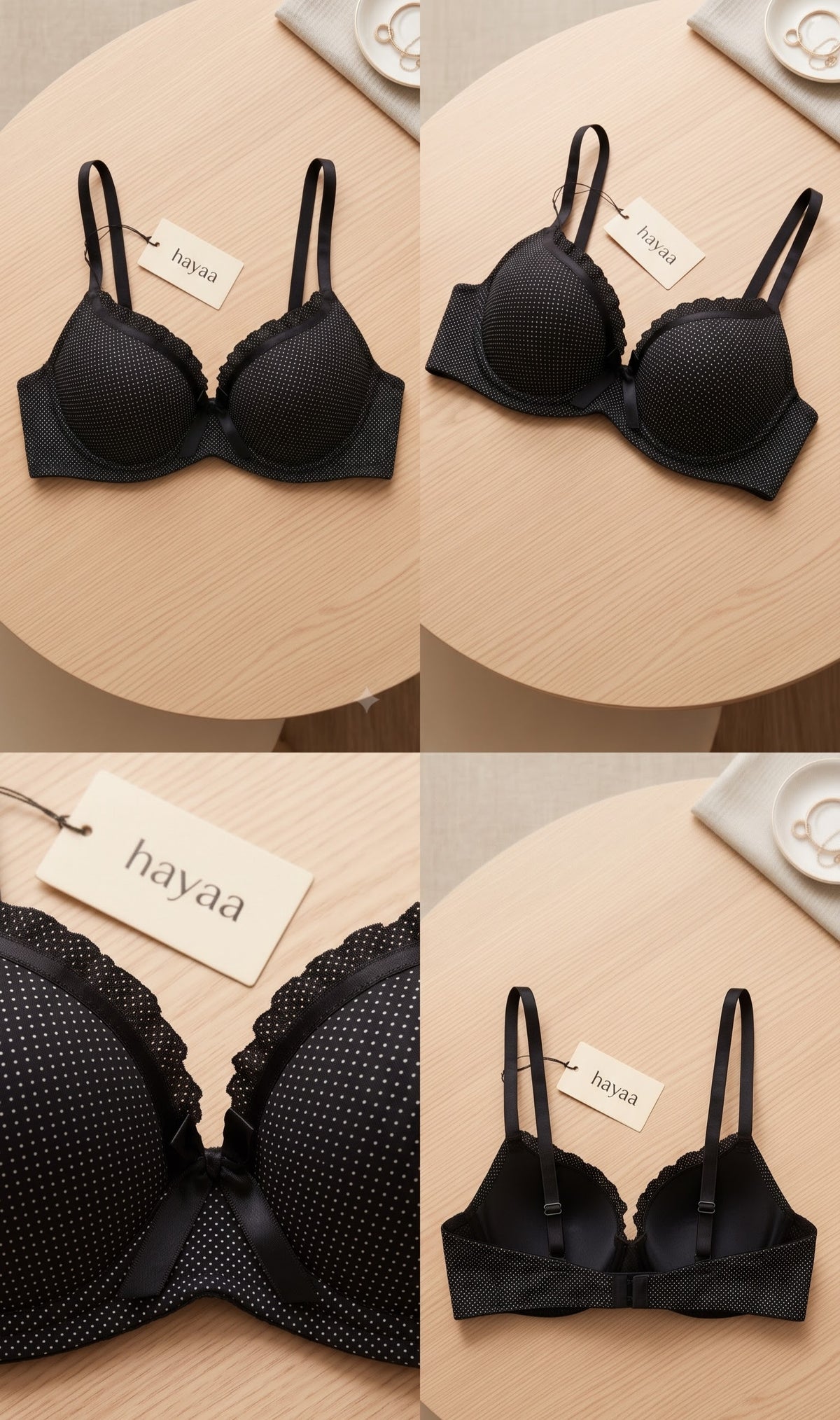 Polka Dot Push-Up Bra
