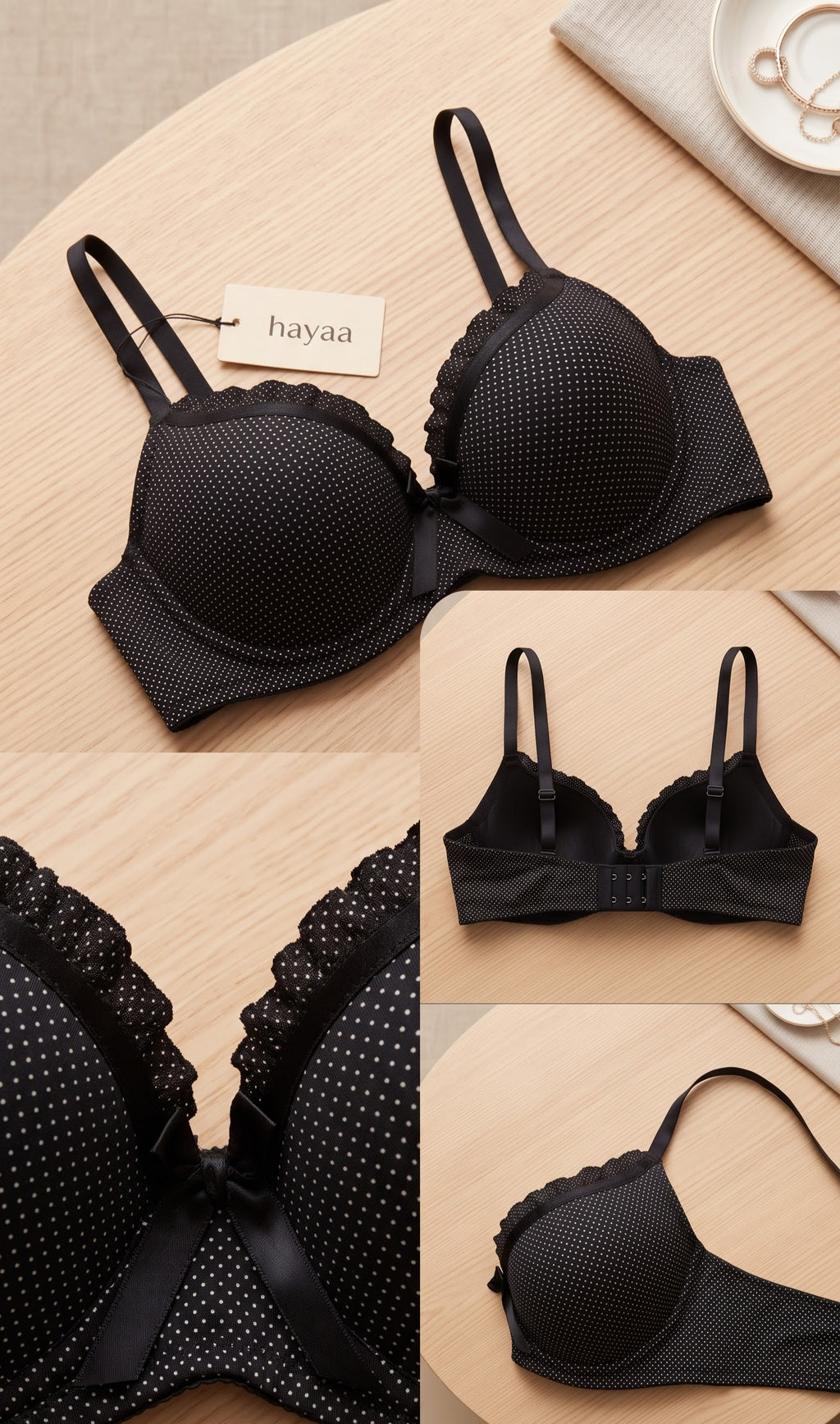 Polka Dot Push-Up Bra