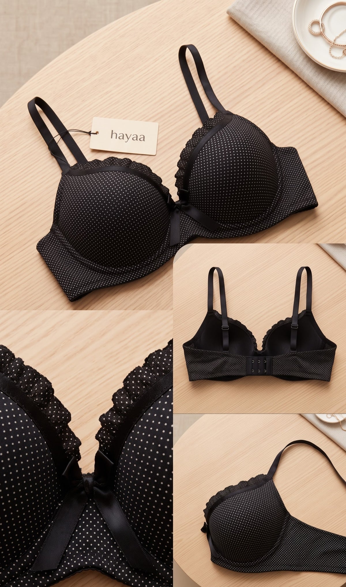 Polka Dot Push-Up Bra