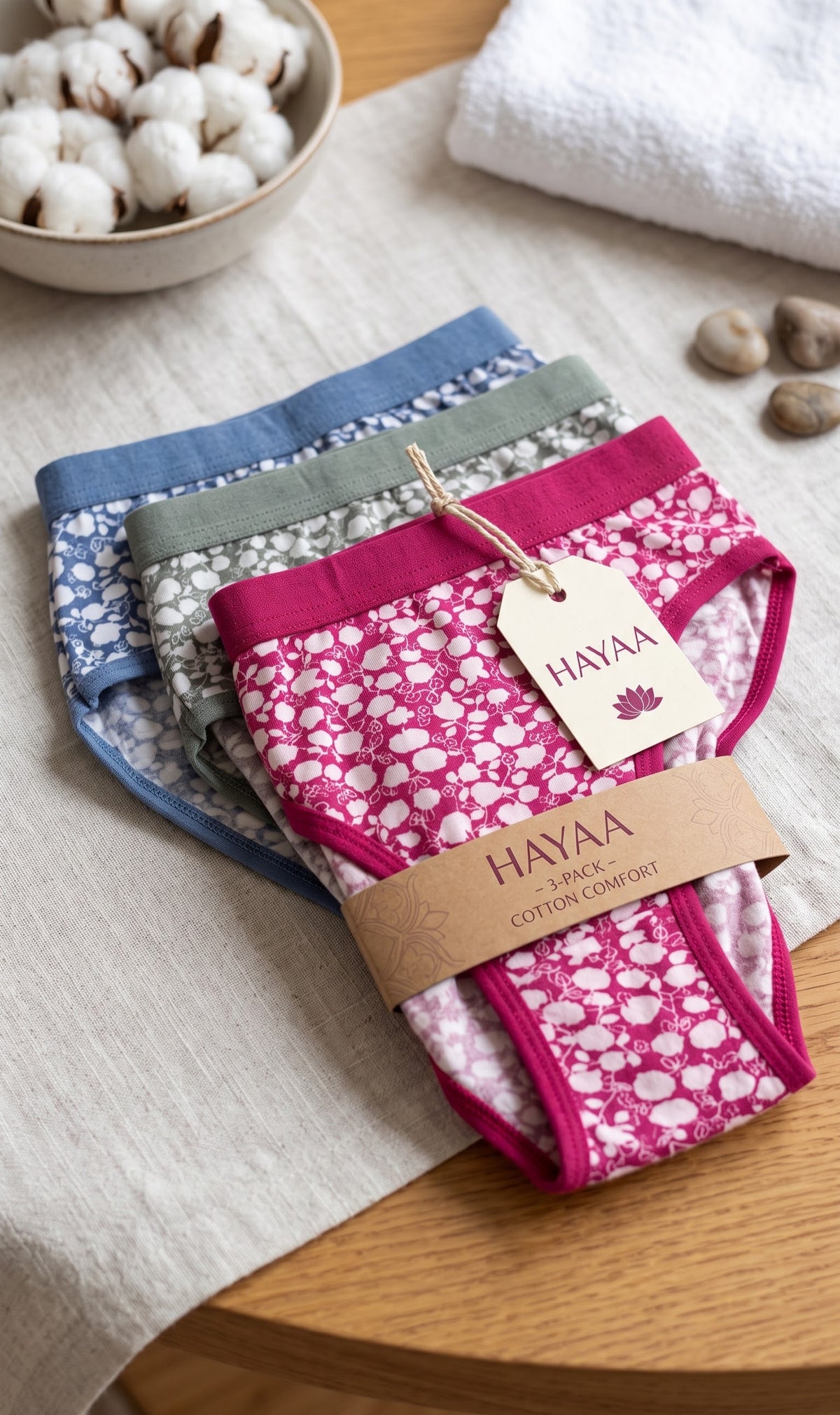 Hipster Style - Full Coverage Panties, Pack of 3.