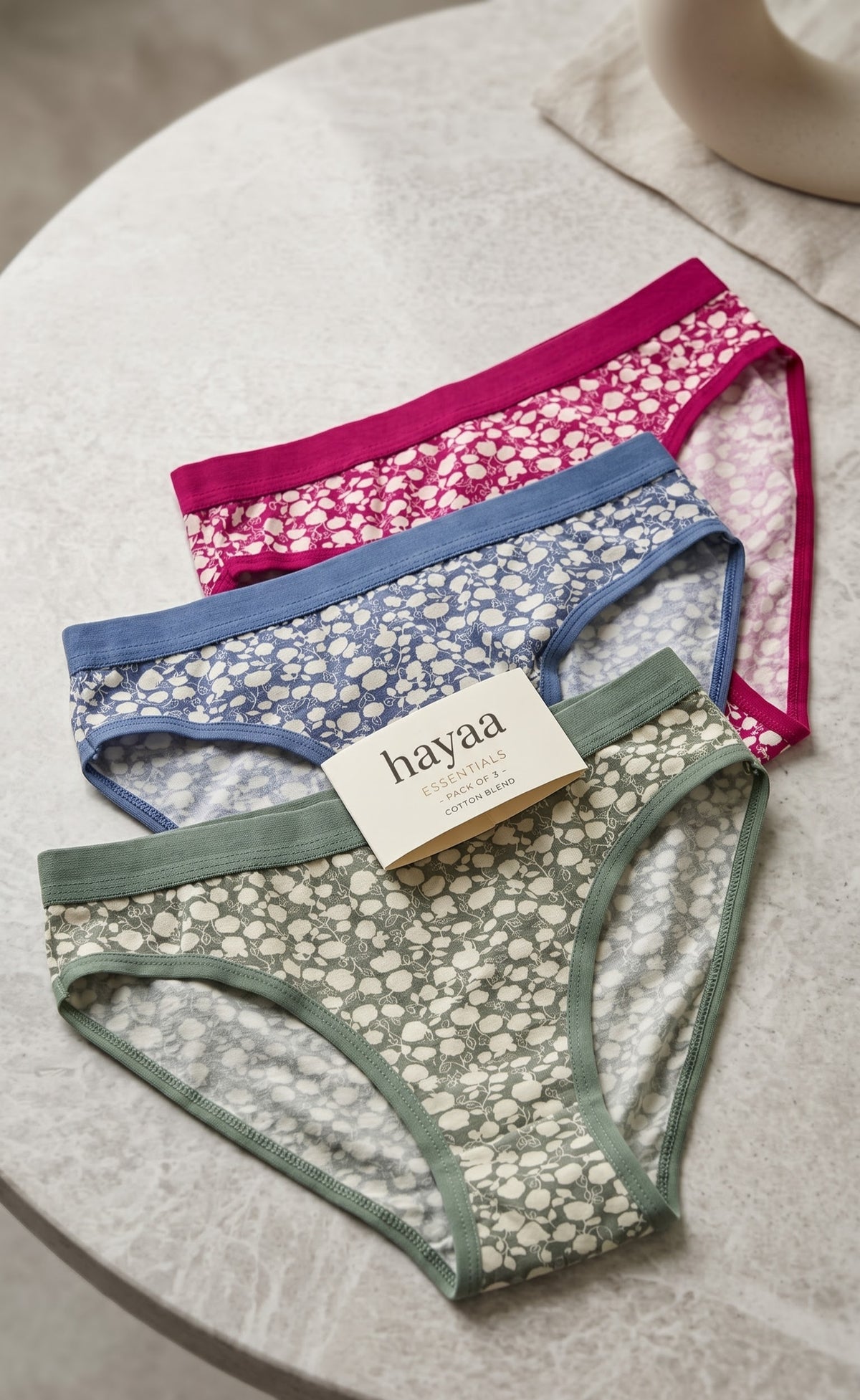 Hipster Style - Full Coverage Panties, Pack of 3.