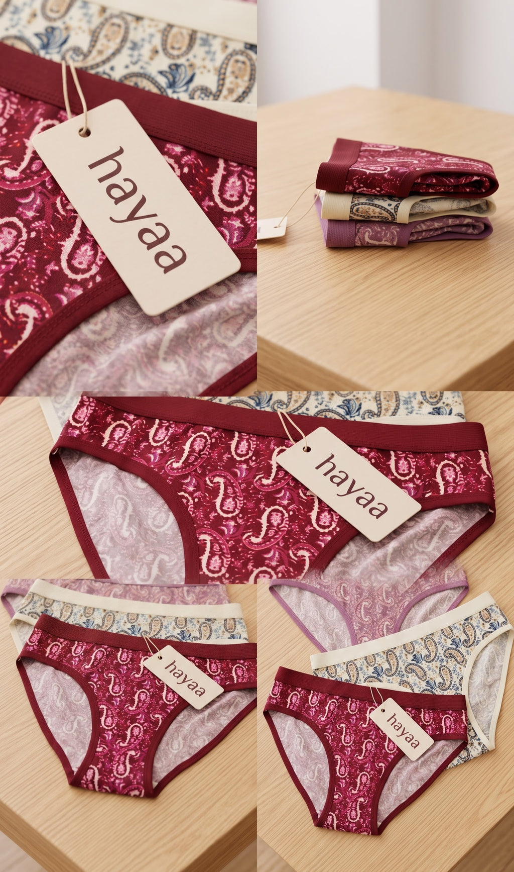 Hipster Style - Full Coverage Panties, Pack of 3.