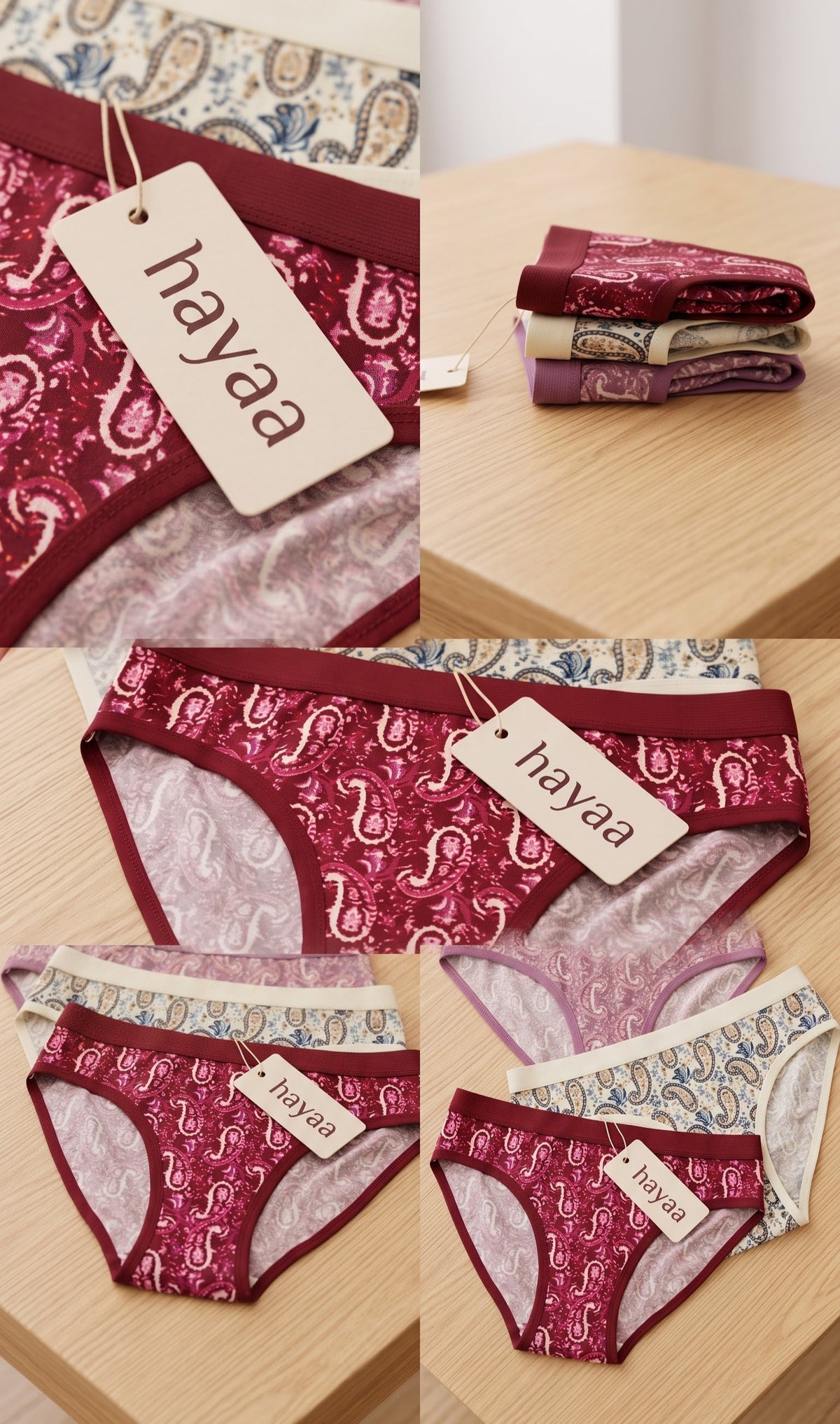 Hipster Style - Full Coverage Panties, Pack of 3.