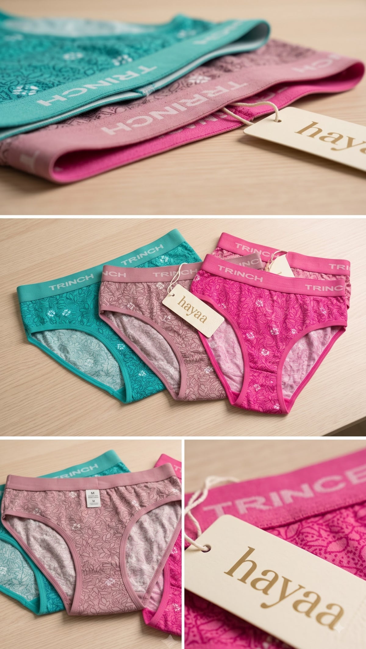 Hipster Style - Full Coverage Panties, Pack of 3