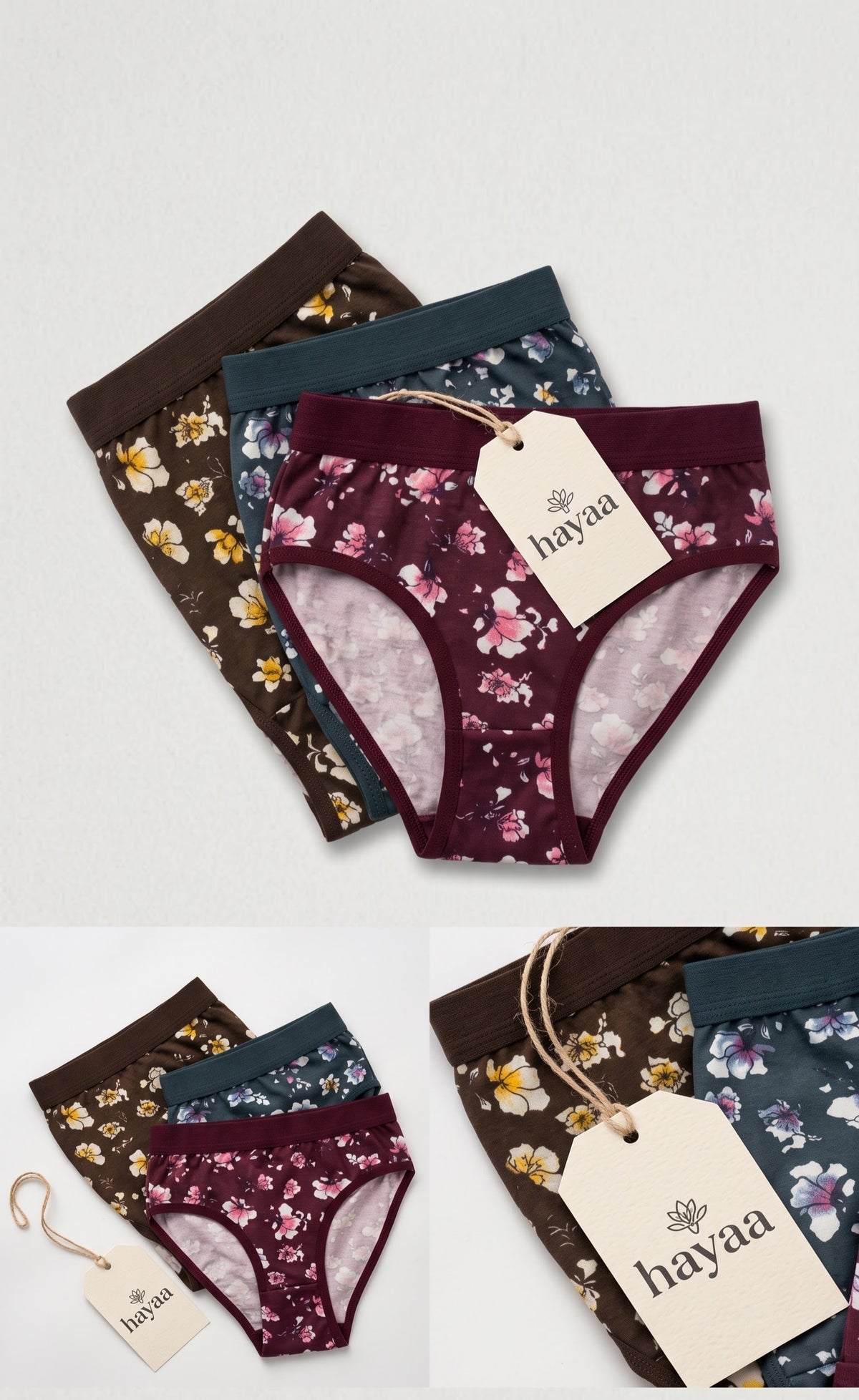 Hipster Style - Full Coverage Panties, Pack of 3.