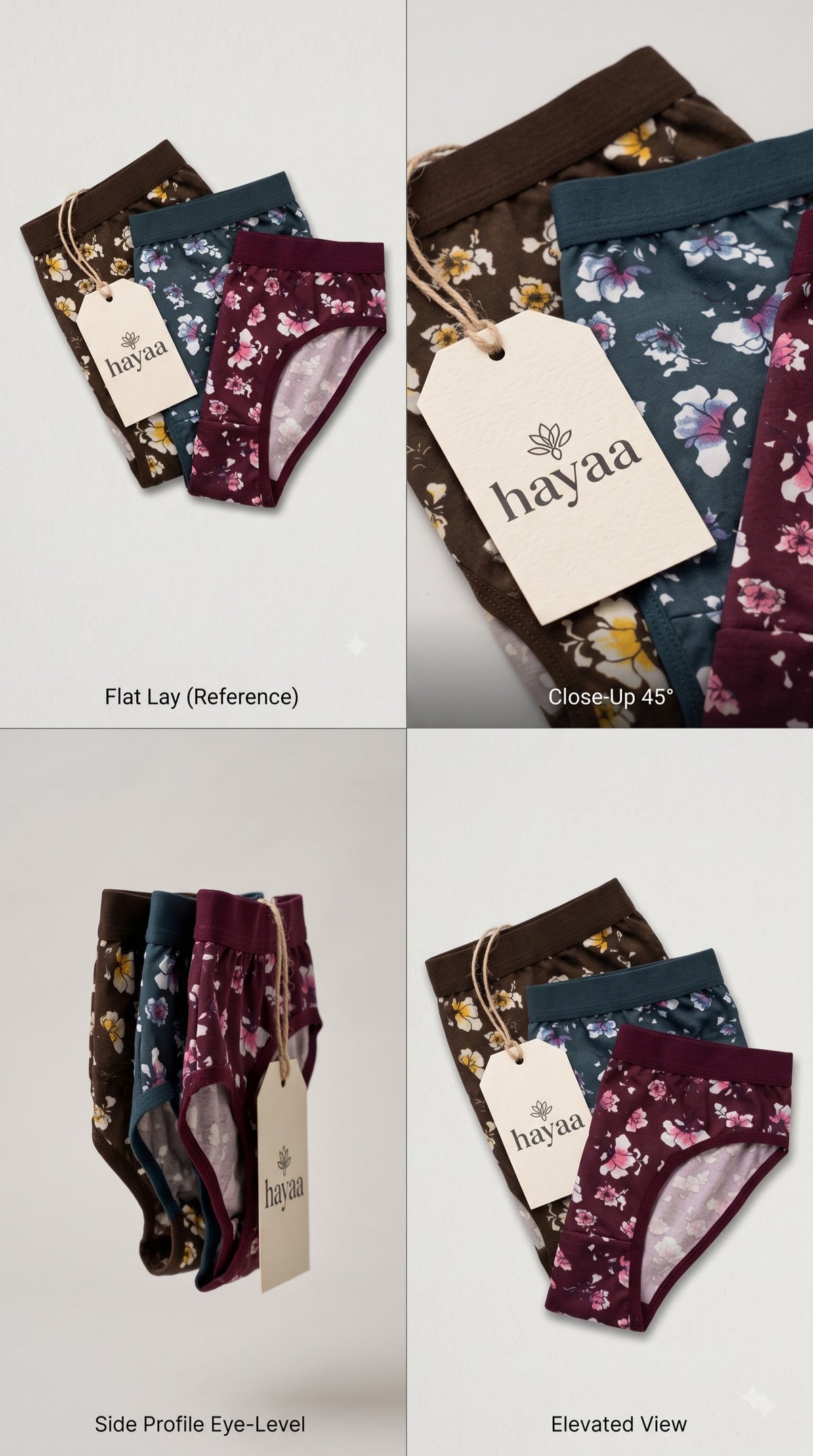 Hipster Style - Full Coverage Panties, Pack of 3.