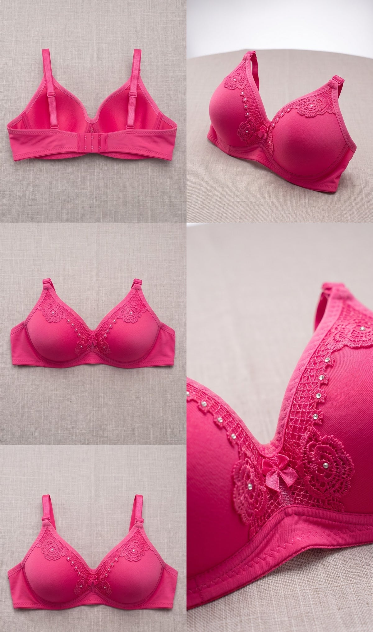 Embellished Lace Push-Up & T-Shirt Bra