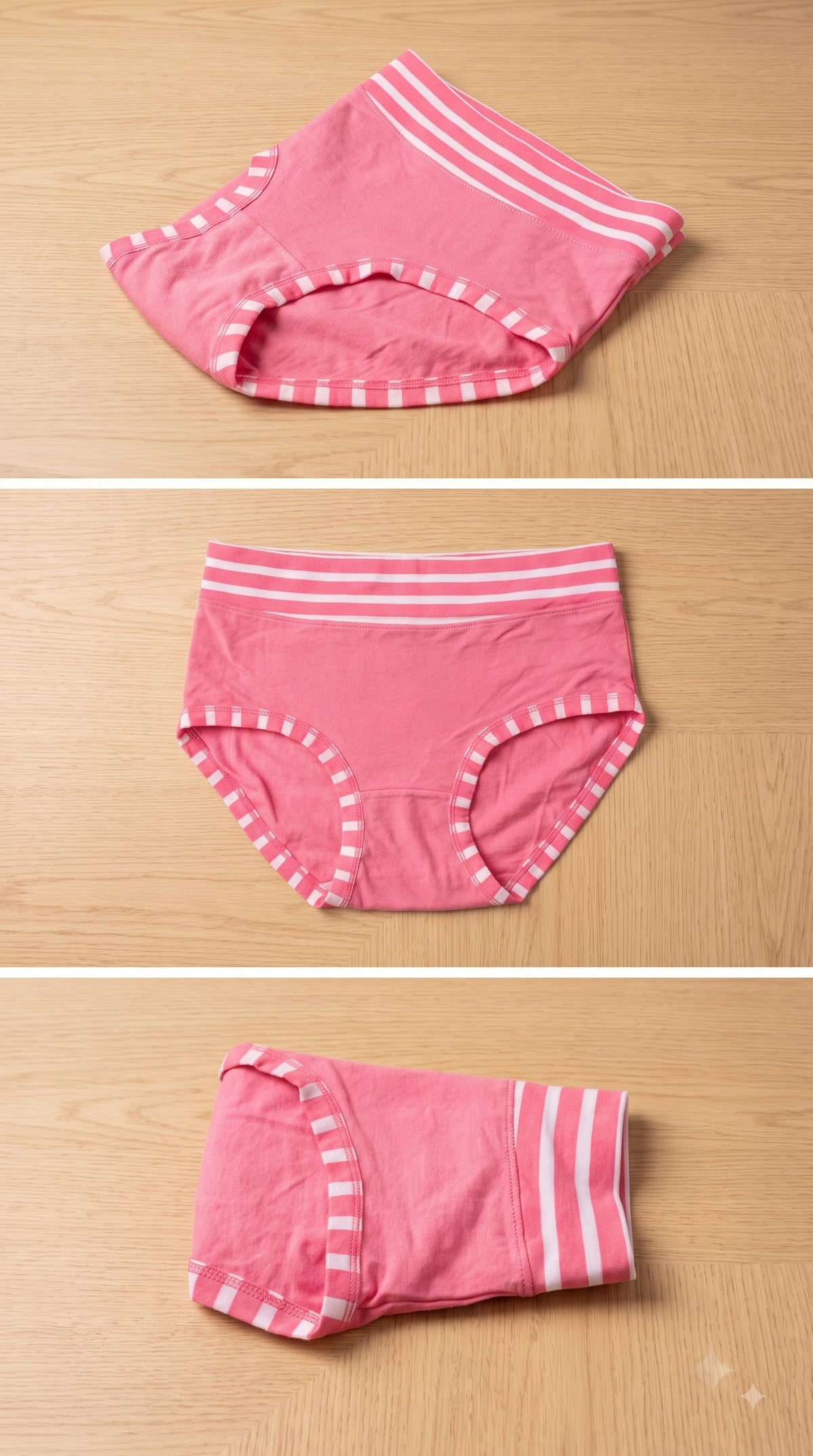 Korean Style Panties pack of 3 (Assorted colours)