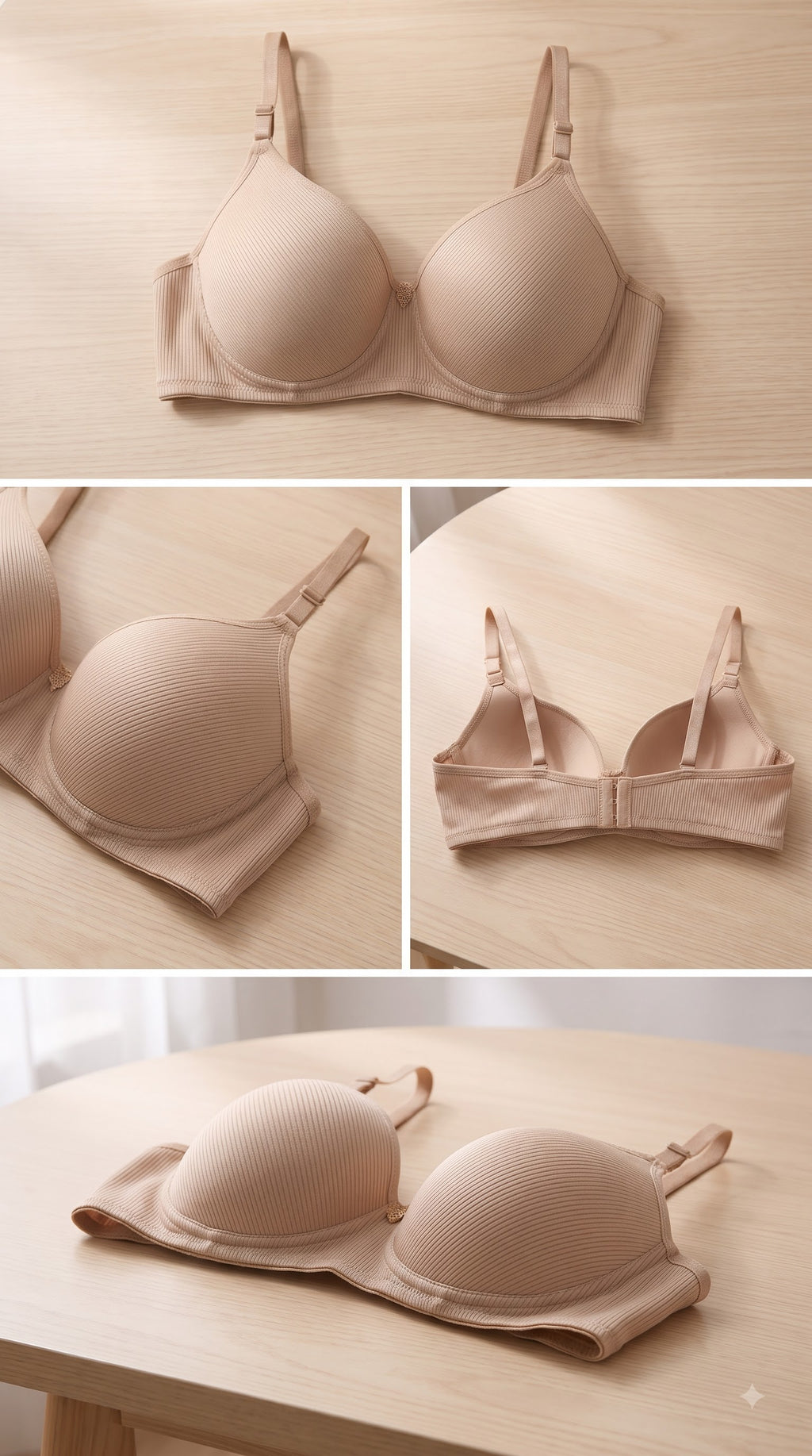 Ribbed T-Shirt Bra, padded
