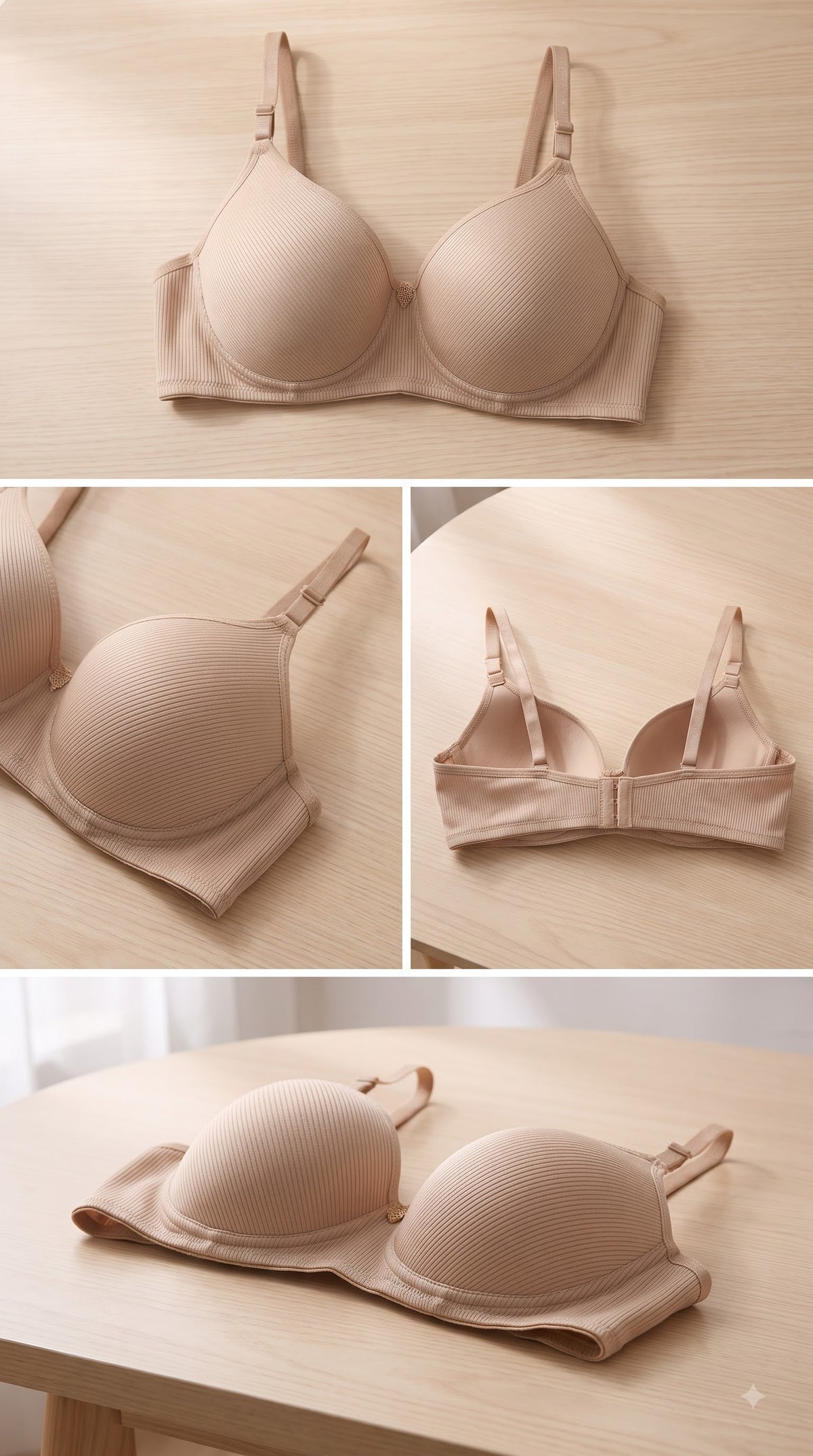 Ribbed T-Shirt Bra, padded