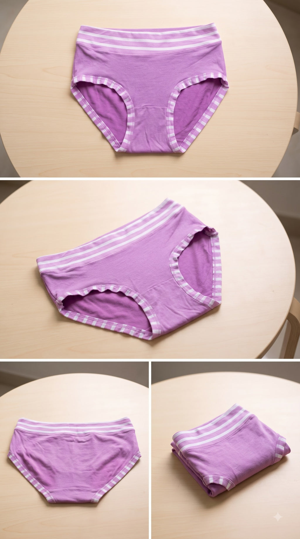 Korean Style Panties pack of 3 (Assorted colours)