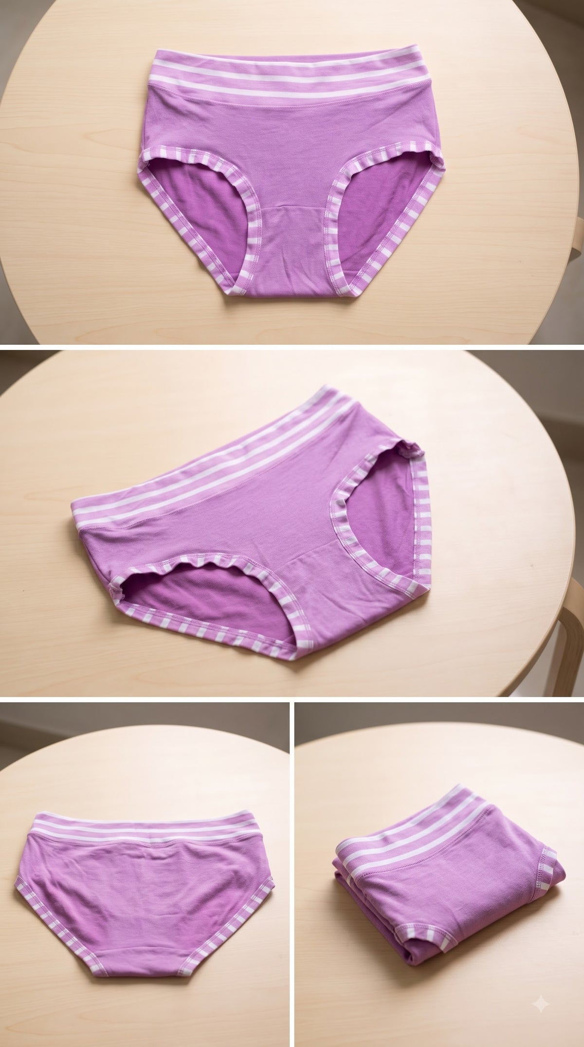 Korean Style Panties pack of 3 (Assorted colours)